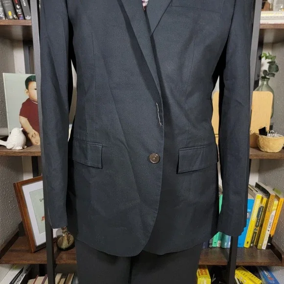 J.Crew THOMPSON Men's Sport Coat Blazer Two Button‎ Black cotton Size 46R NEW